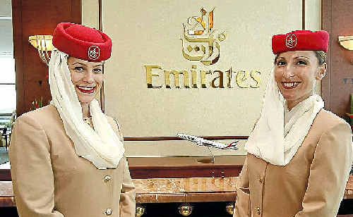 AT YOUR SERVICE: From the Emirates Lounge to the sky, the service is top-notch. AT YOUR SERVICE: From the Emirates Lounge to the sky, the service is top-notch.